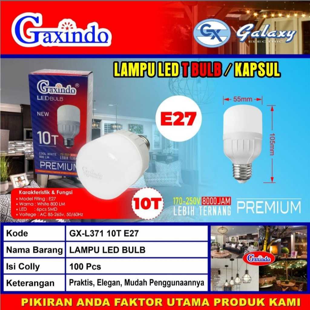 LAMPU GAXINDO LED TABUNG CAPSU 10 WATT