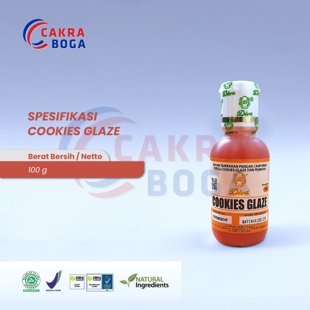 

Cookies Glaze Diva 100gr / Diva Cookies Glaze 100gr