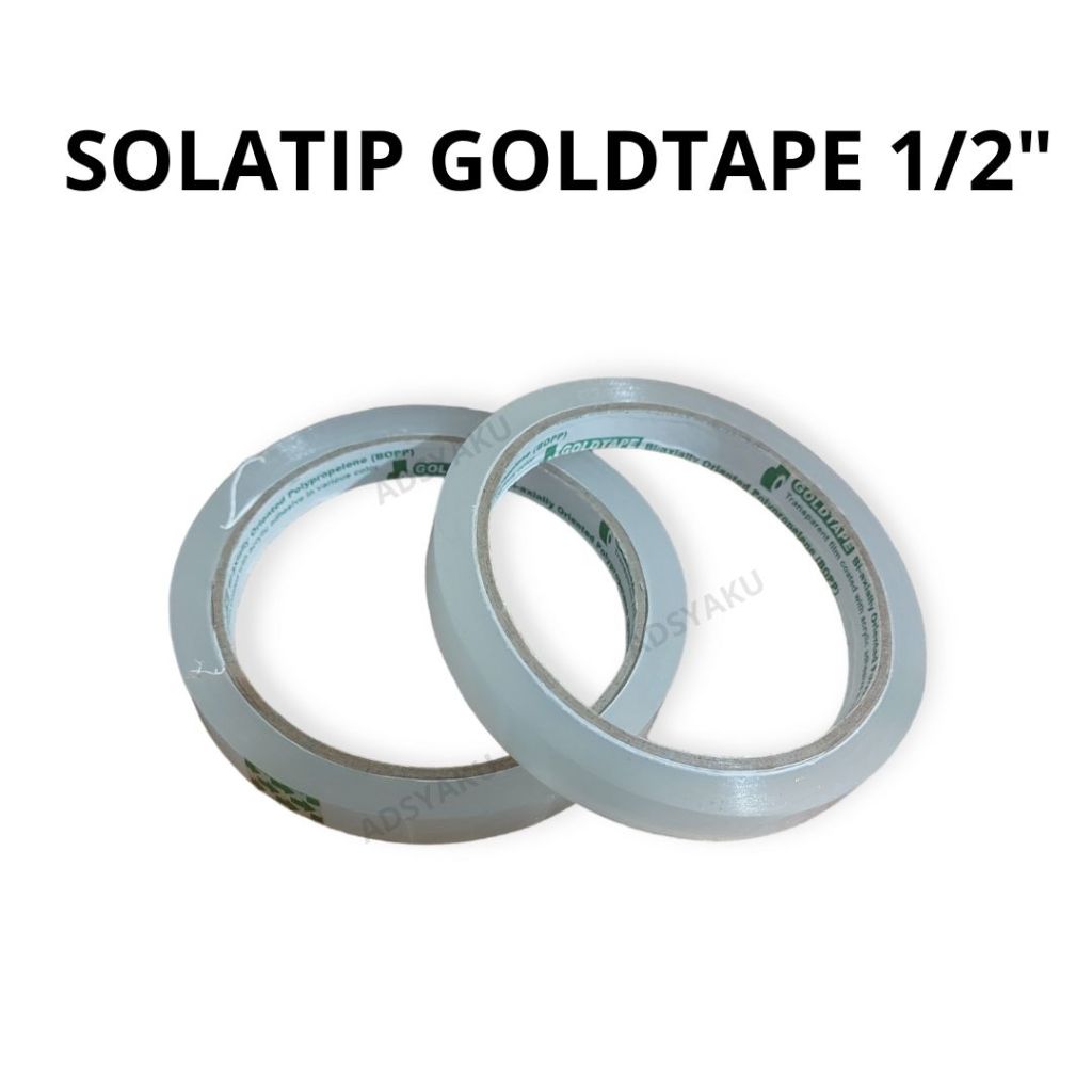 

ECER SOLASI BENING GOLD TAPE 1/2" INCH SOLATIP LAKBAN ISOLASI MURAH