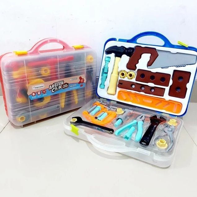 

Mainan Edukatif Anak Tool Box Set Alat Pertukangan Lengkap KGP 665 | Mainan Perkakas Arsitek Cilik Versi Koper Ukuran Besar