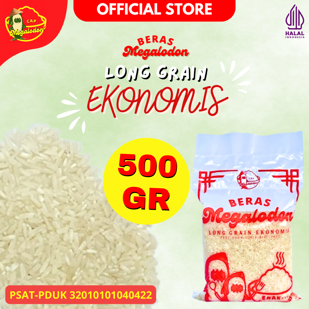 

Beras Cap Megalodon Ekonomis 500 Gr Murah Berkualitas