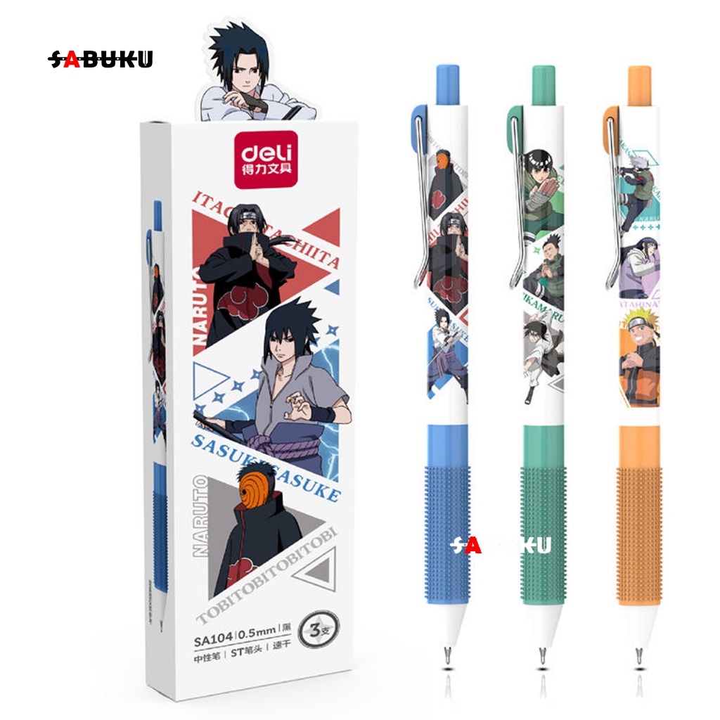 

[SK] Ballpoint Gel Mekanik 0.5 MM pen gel 0.5 Hitam NARUTO SA104 Random 1Pcs -SK4022