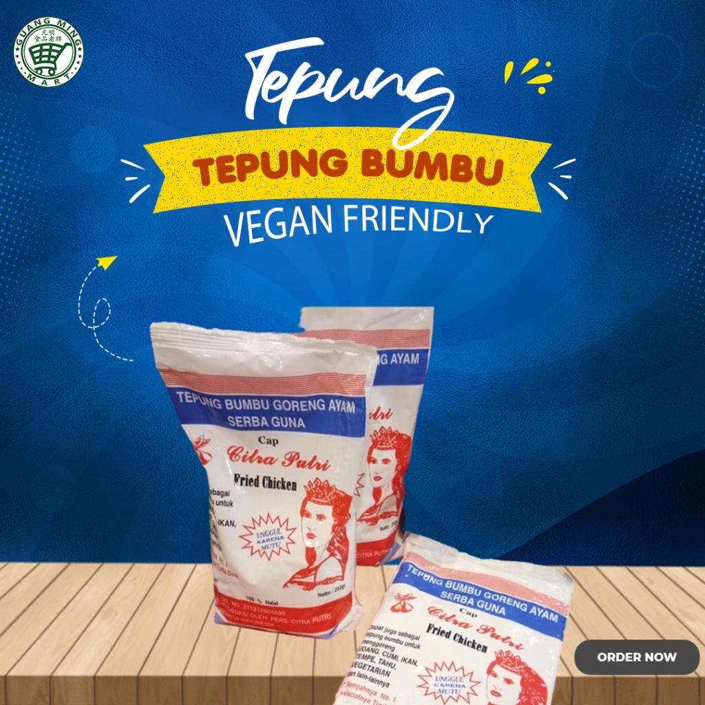 

Tepung Putri Tepung Bumbu Serbaguna 250g Cap Citra Putri Vegan Halal