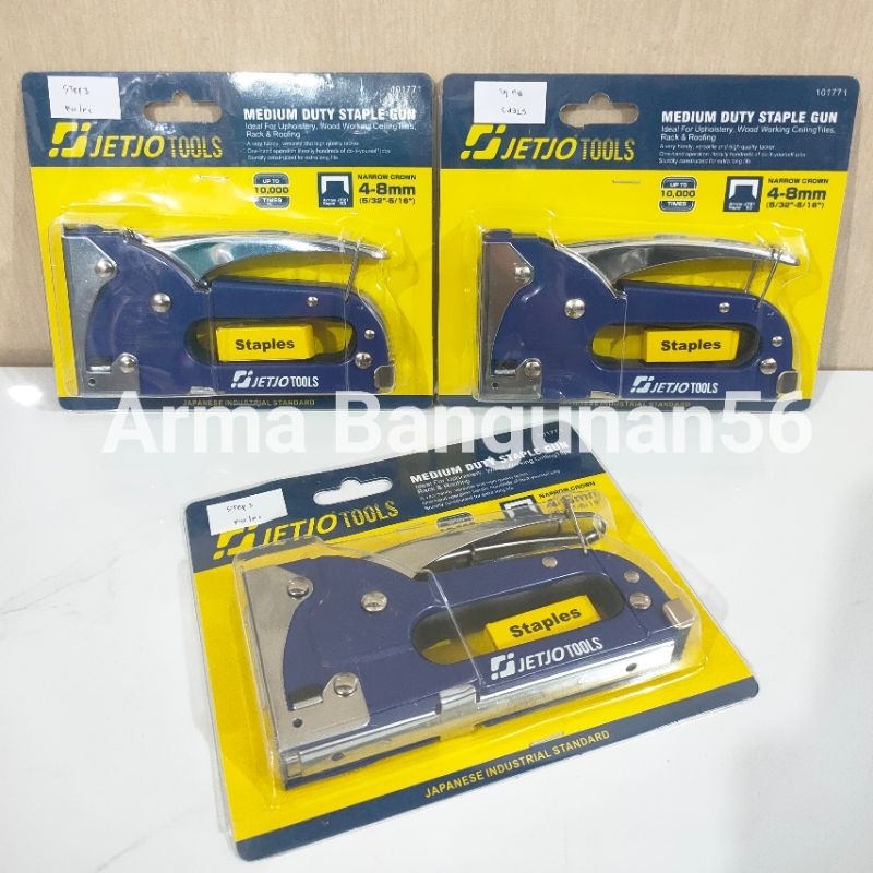 

Jetjo Tools Staples Gun Tacker / Hekter Tembak Ukuran 4-8mm / Stapler Jok Manual