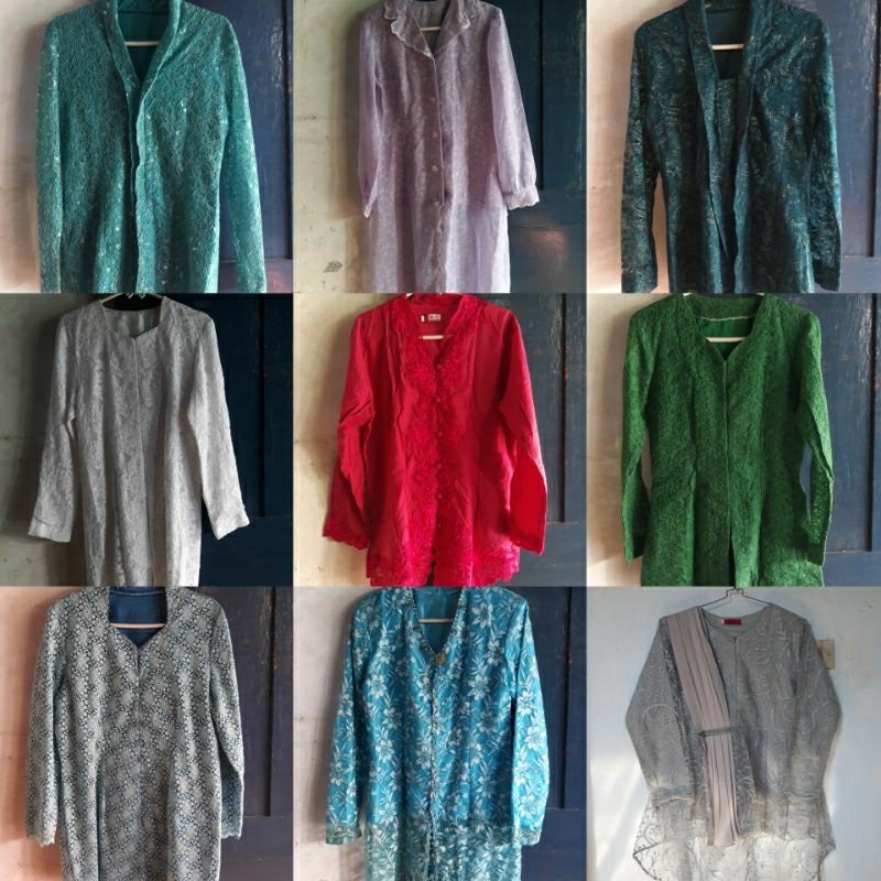 kebaya wanita preloved/preloved kebaya modern/kebaya modern preloved navy abu/preloved kebaya/kebaya