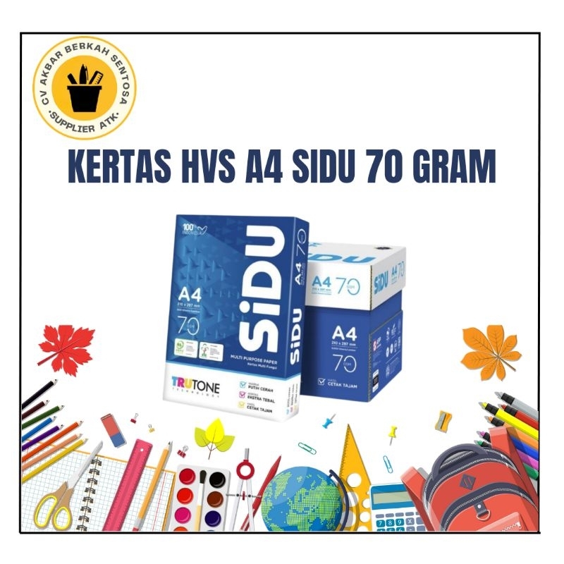 

Kertas HVS A4 SIDU 70 gram - Kertas Fotocopy
