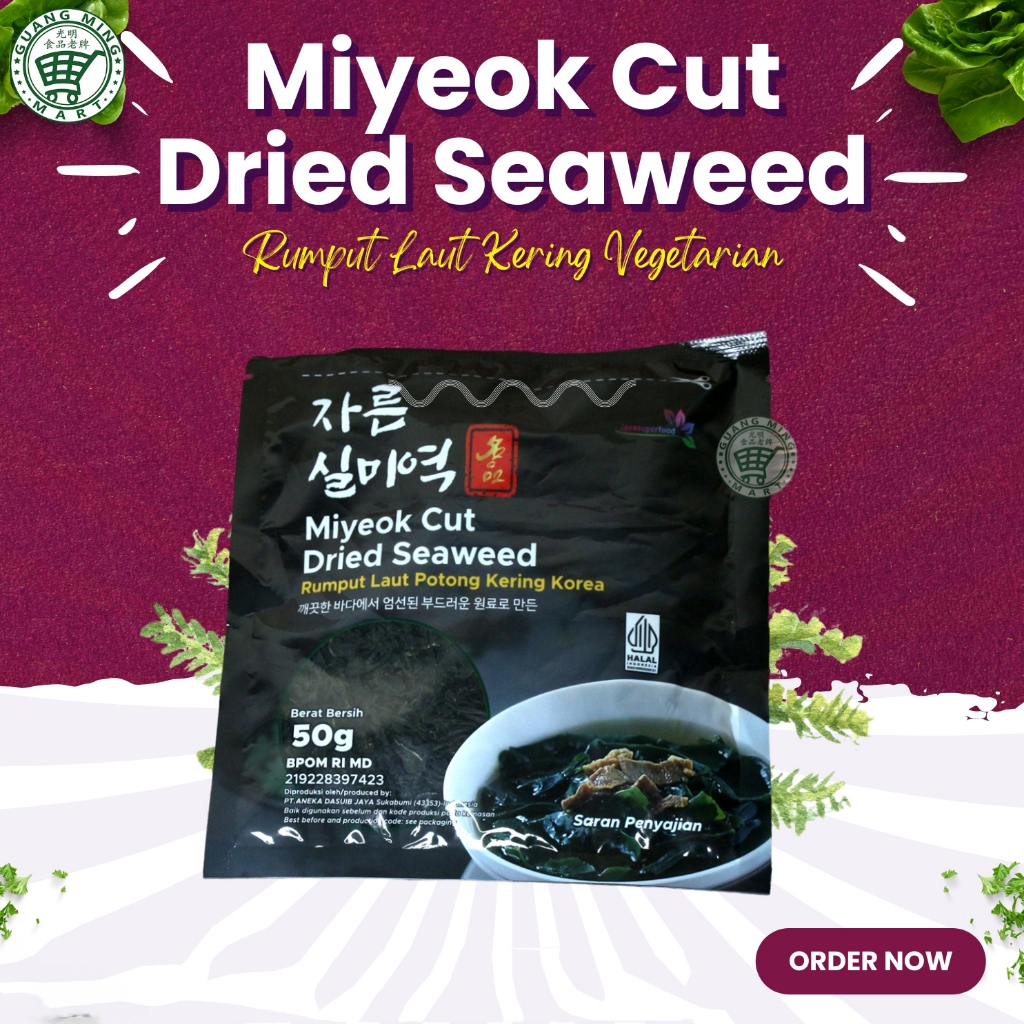 

Miyeok Cut Dried Seaweed 50g / Rumput Laut Kering Vegetarian