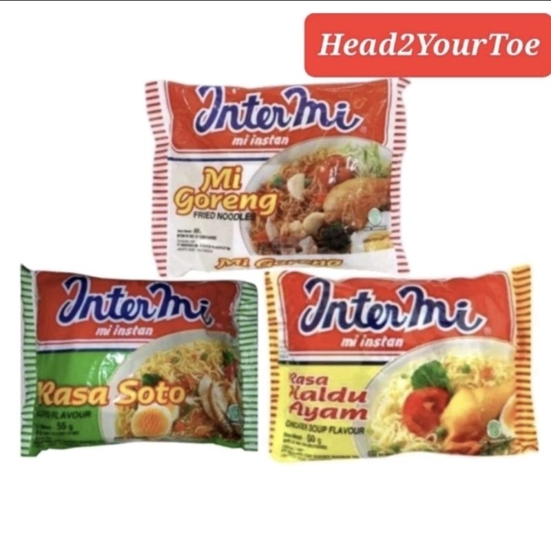 

Intermi Mie Instan Kemasan 1 Dus isi 40 Bungkus Rasa Soto Ayam, Kaldu Ayam, Goreng, Goreng Pedas