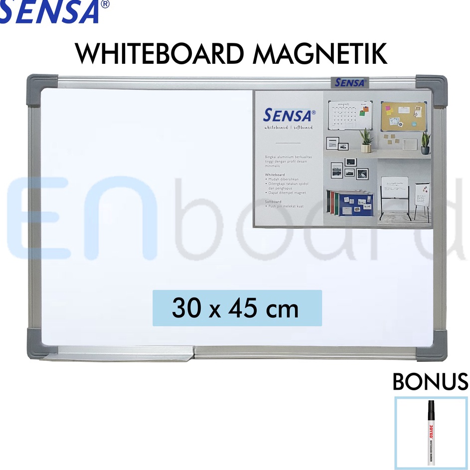 

Papan Tulis Whiteboard White Board Gantung Magnet Single Face Sensa 3 x 45 cm