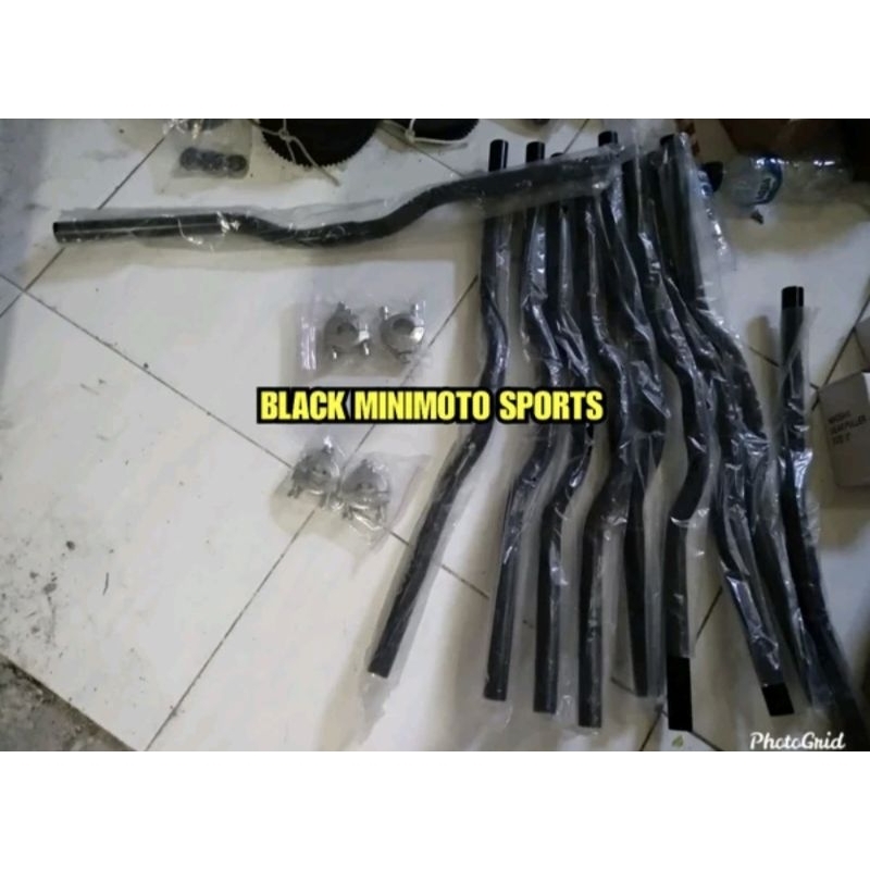 Stang Motor Mini GP Custom + Iketan Klem Raiser - Setang Mini GP Model Trail Lebih Tinggi Anti Godek