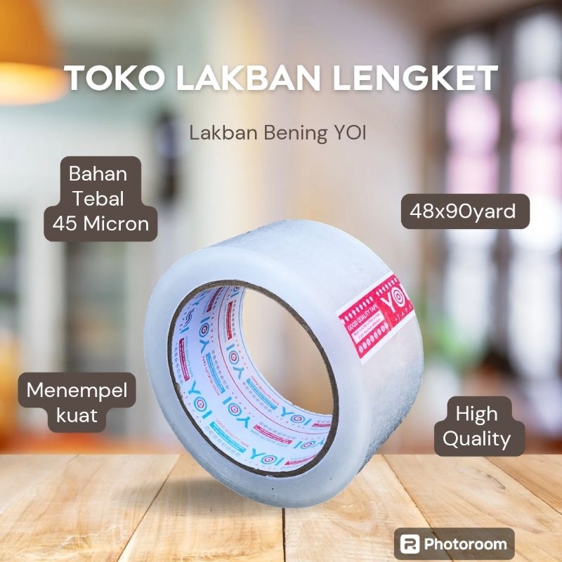 

Yoi Lakban Bening 48mm X 90yard Daya Lengket Kuat / Terlengket / Terkuat / Tebal / Best Seller Untuk Packing online dan semuanya.