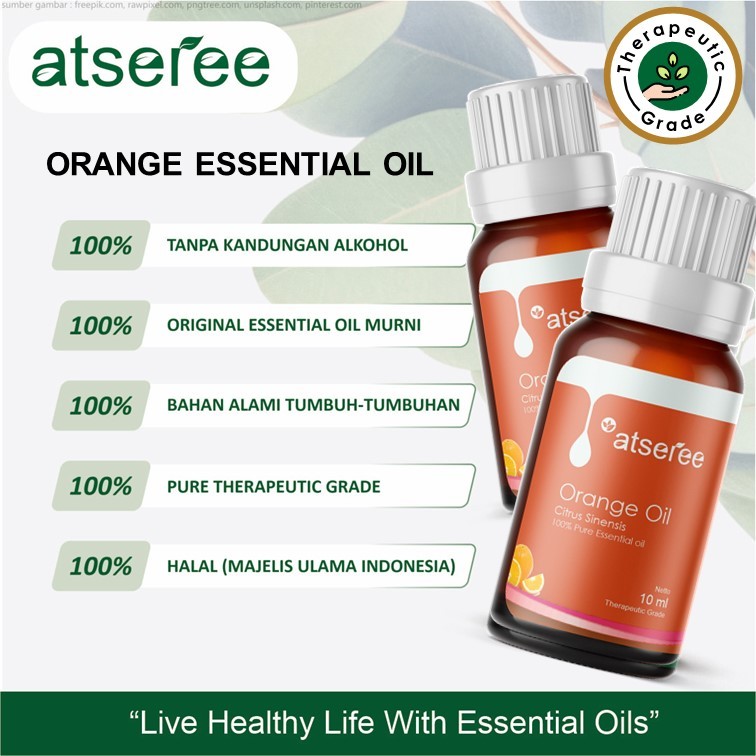 Atseree Orange essential oil minyak jeruk manis 5 ml 10 ml 30 ml Asli Murni original Essential oil A