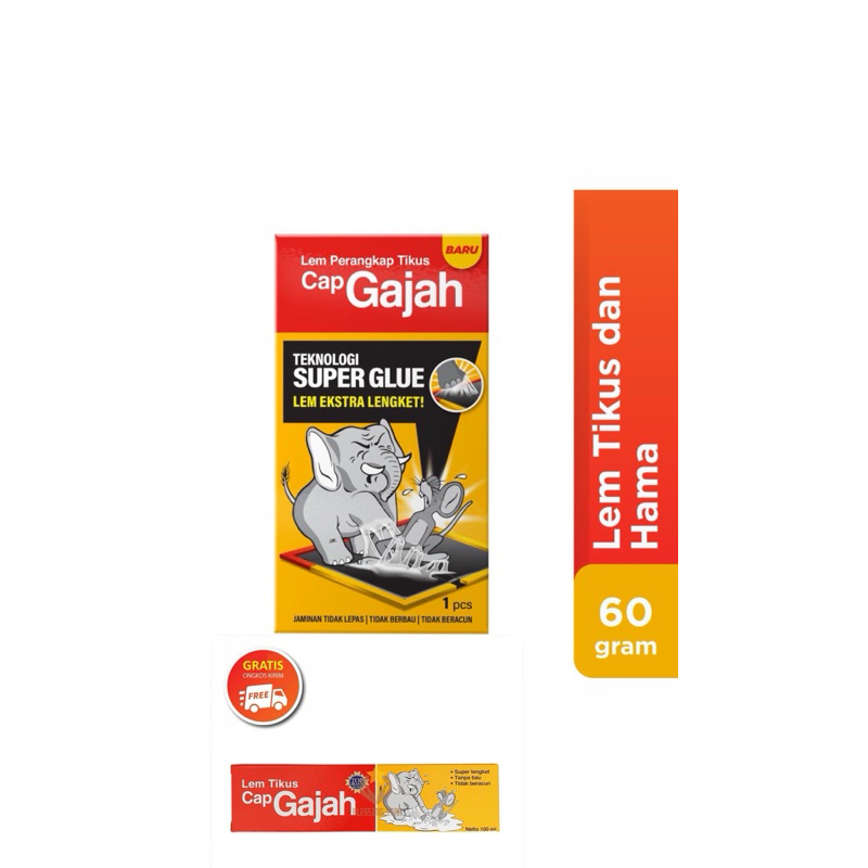 LEM TIKUS AMPUH LEM TIKUS CAP GAJAH LEM TIKUS BERKUALITAS