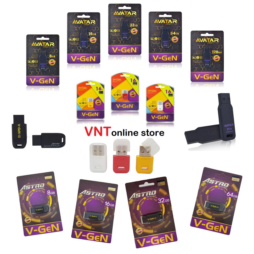 KODE R15B Flashdisk 4gb 8gb 16gb 32gb 64gb 128gb ASTRO ATOM AVATAR VGEN USB Flash Disk 8163264128 GB