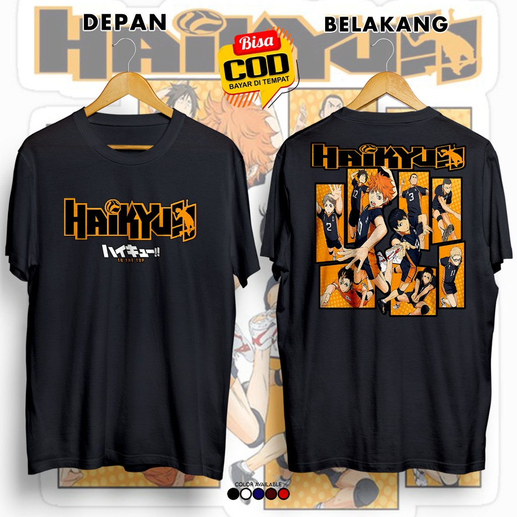 Kaos Baju Anime Haikyuu | Remaja dan Dewasa | Pria dan Wanita | TERBARU