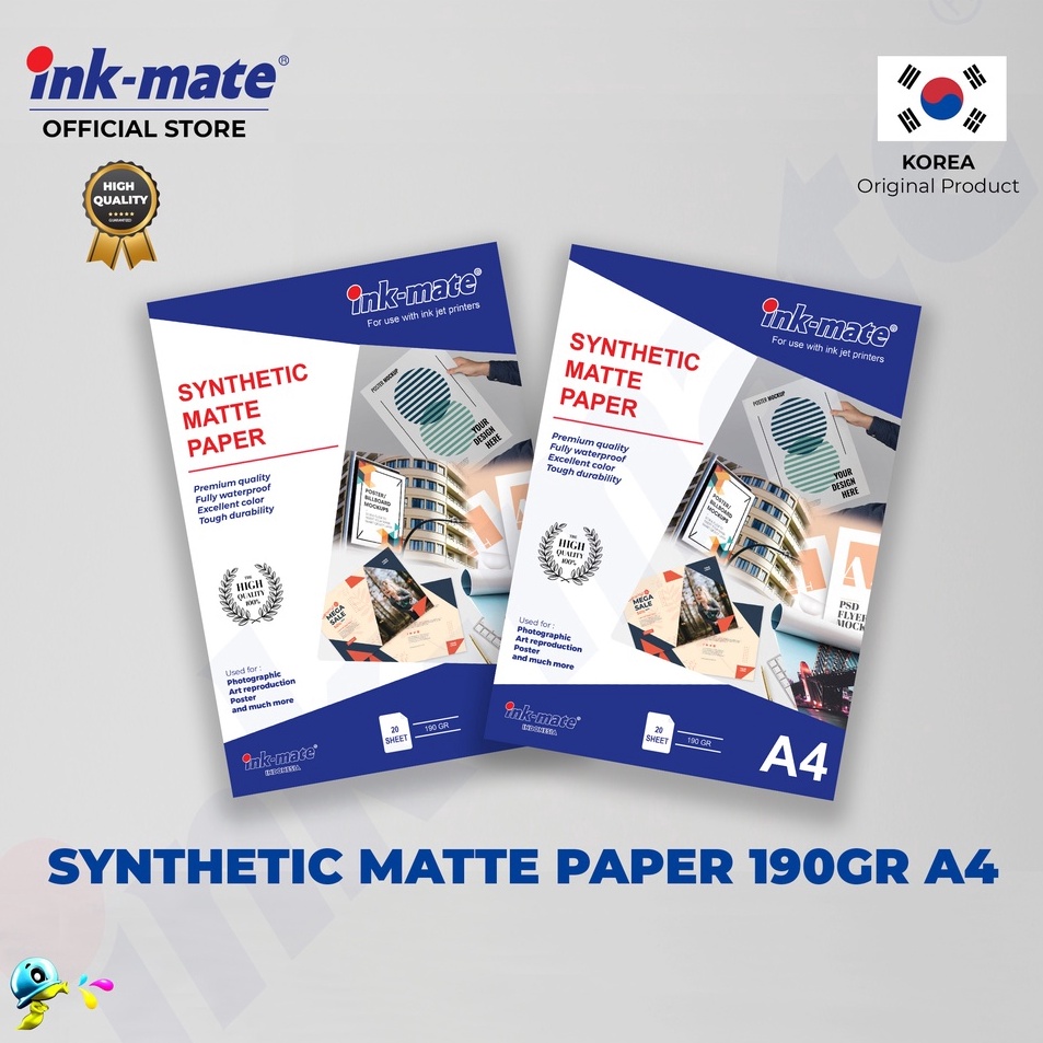 

Synthetic Matte Paper Waterproof Inkmate 19Gr A4