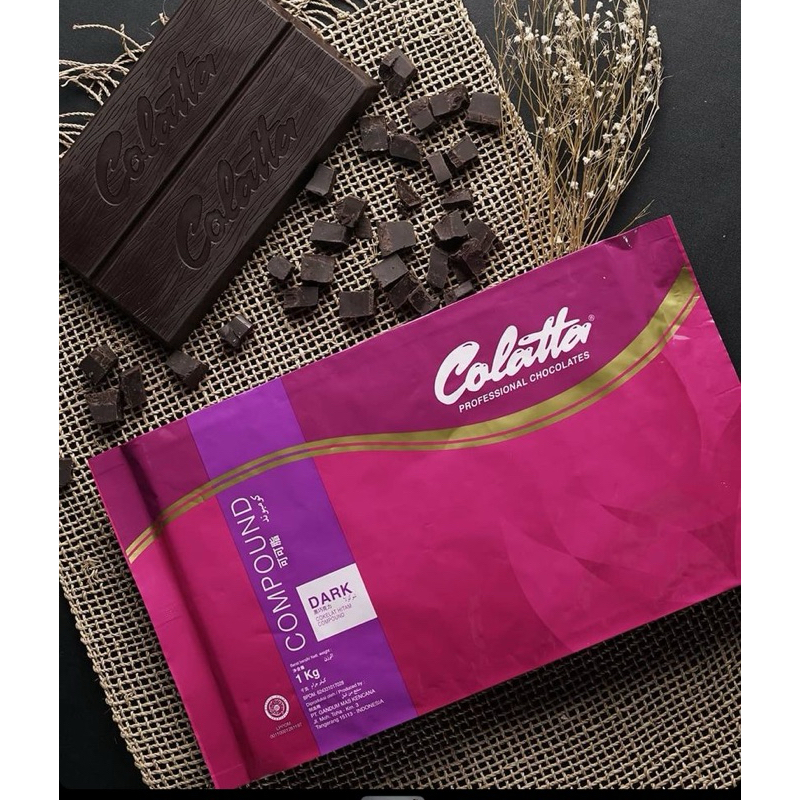 

COLATTA COMPOUND CHOCOLATE DARK 1kg | COKLAT BATANG COLATTA 1kg