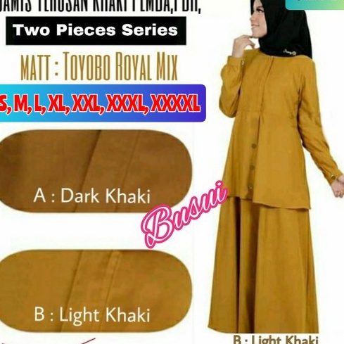 99 BRANDS FESTIVAL Gamis PEMDA PNS PDH Khaki seragam kerja pdl TOYOBO busui baju simple ASN jumbo po
