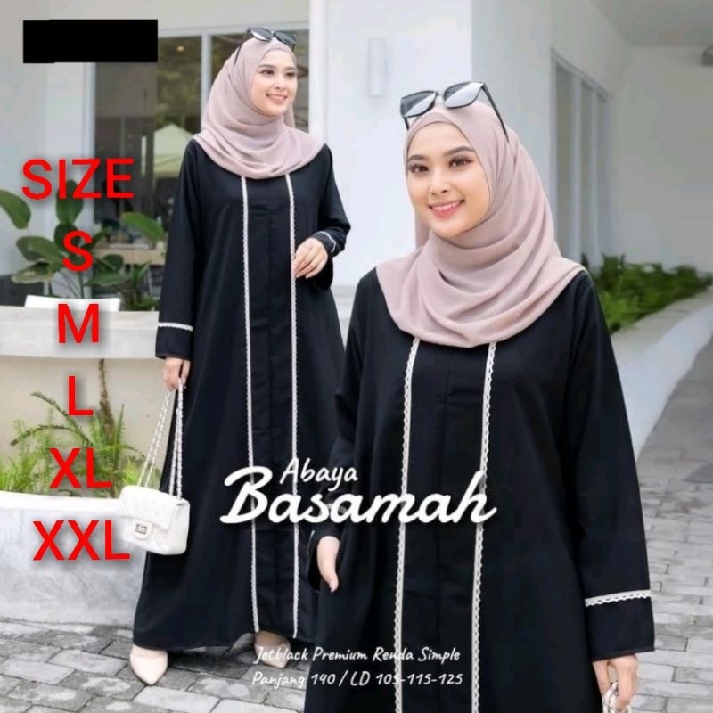 Letsmuslimah Abaya Hitam Arabian mewah terbaru 2026 gamis muslim wanita Crinkle Airflow jumbo maxxi 