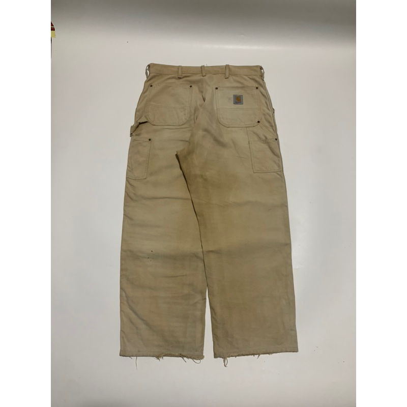 CARHARTT CARPENTER DOUBLE KNEE DARK BROWN FADED