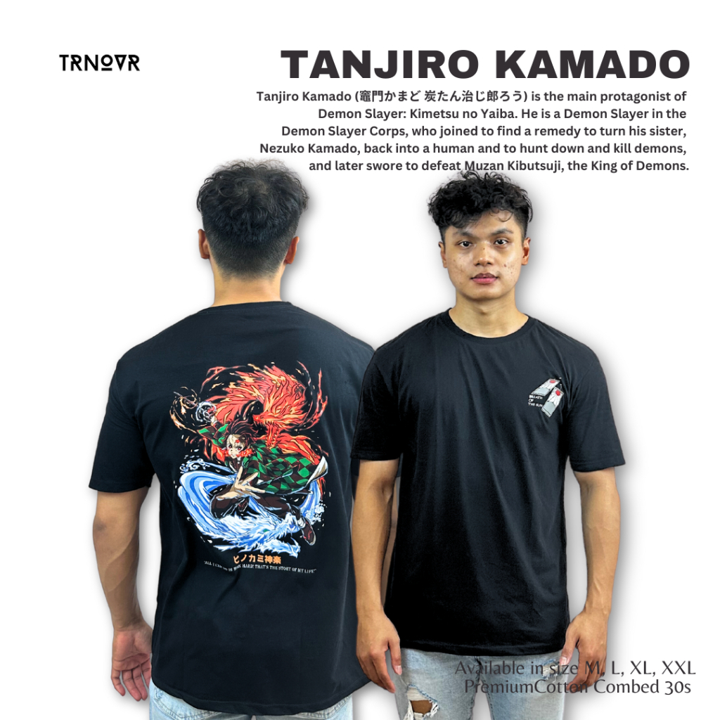 TRNOVR Kaos Anime | Tanjiro Kamado | Demon Slayer Tanjiro
