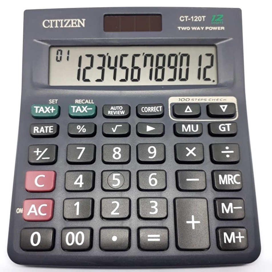 

Eksklusif Kalkulator Citizen Type CT 12 T Calculator Citizen 12 Digit CT12T