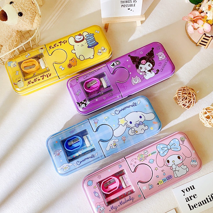 

Stock Banyak SYQ Kotak Pensil Set Sanrio Bening 2 Tingkat Lucu Kotak Pensil Sanrio Magnet Kotak Pensil Anak Sekolah