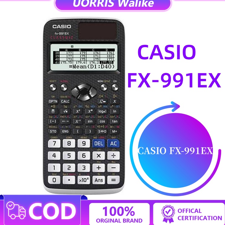 

COD STOCK CASIO FX991EX Kalkulator SekolahKuliah Internasional Classwiz 552 fungsi
