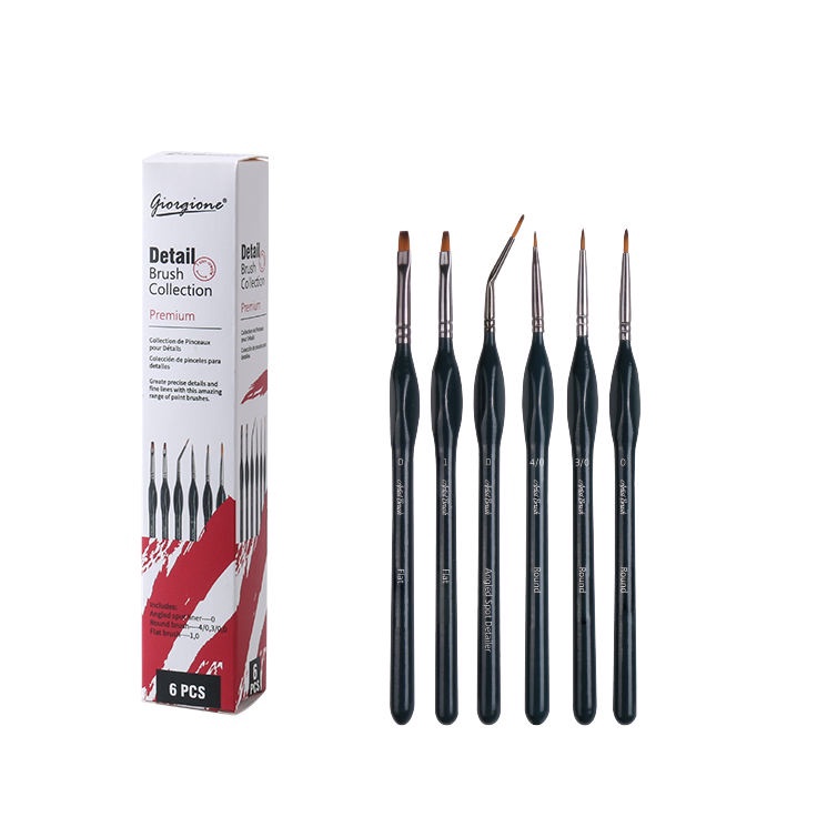 

Eksklusif Giorgione detail brushkuas lukis set 6 GMX6