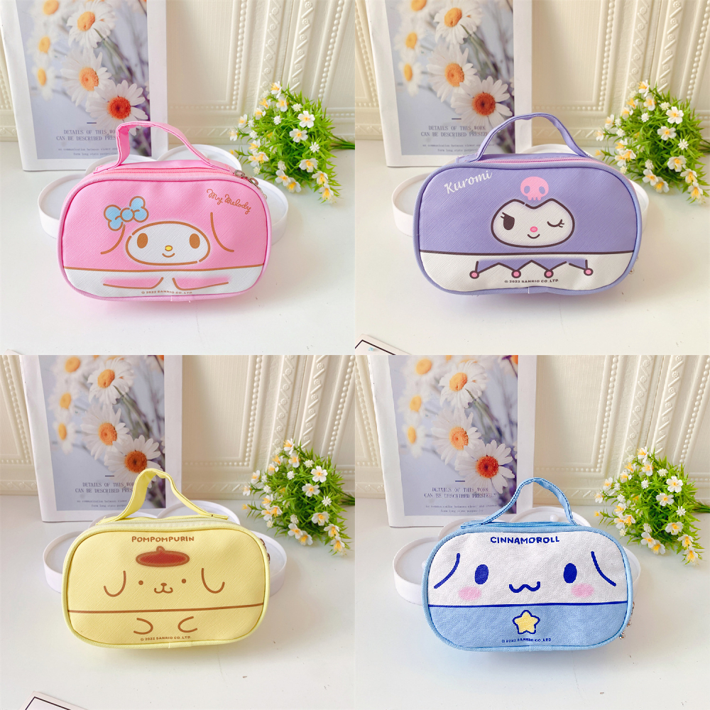 

Pouch Sanrio Tempat Kosmetik Tas Mandi Perjalanan Kuromi Melody Cinnamoroll Pompompurin