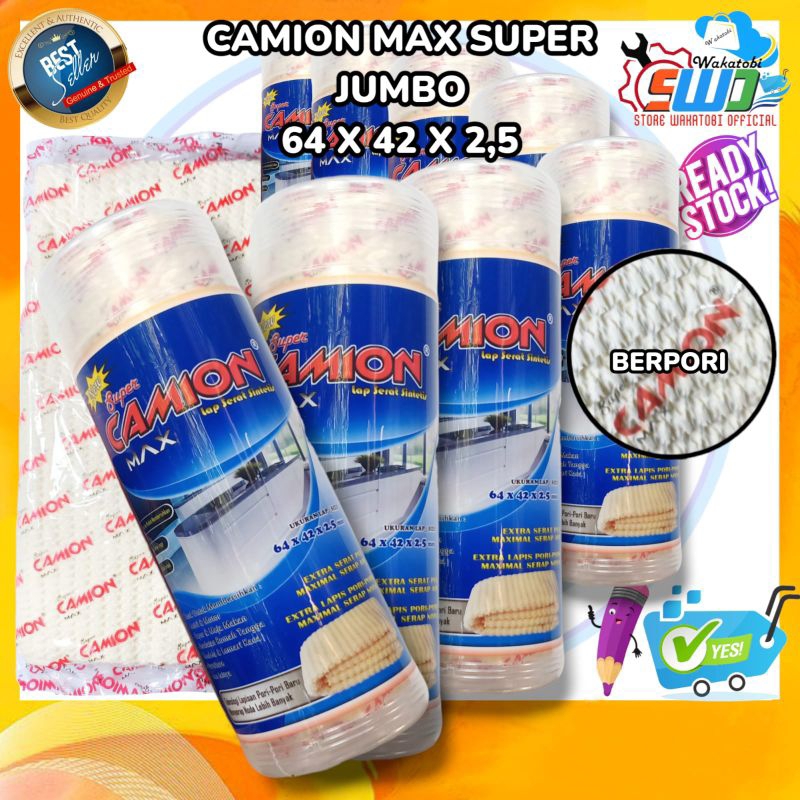 LAP KANEBO CAMION MAX JUMBO SERAT BERPORI MEDIUM 64X42X2.5MM /Lap Mobil Motor Sepeda / Lap Lantai Me