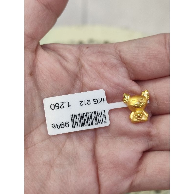 Gelang emas 24k kerbau mungil