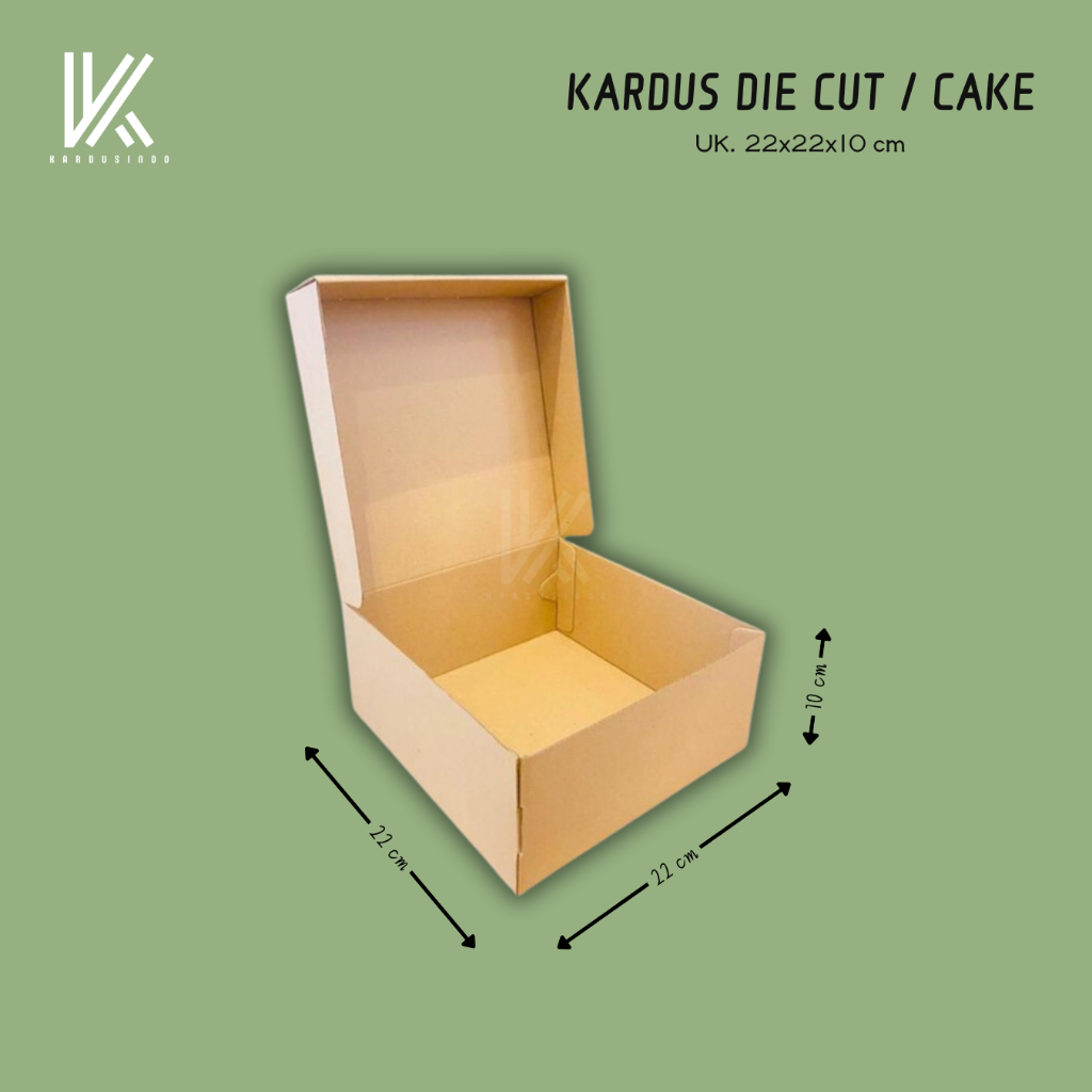 

KARDUS CAKE KUE POLOS BARU UK 22X22X10 CM