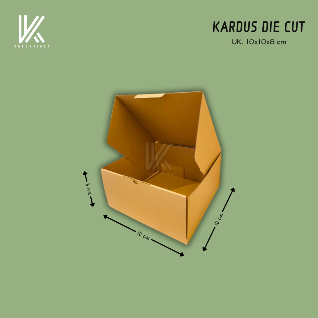 

KARDUS DIE CUT BARU UK 10x10x8 CM