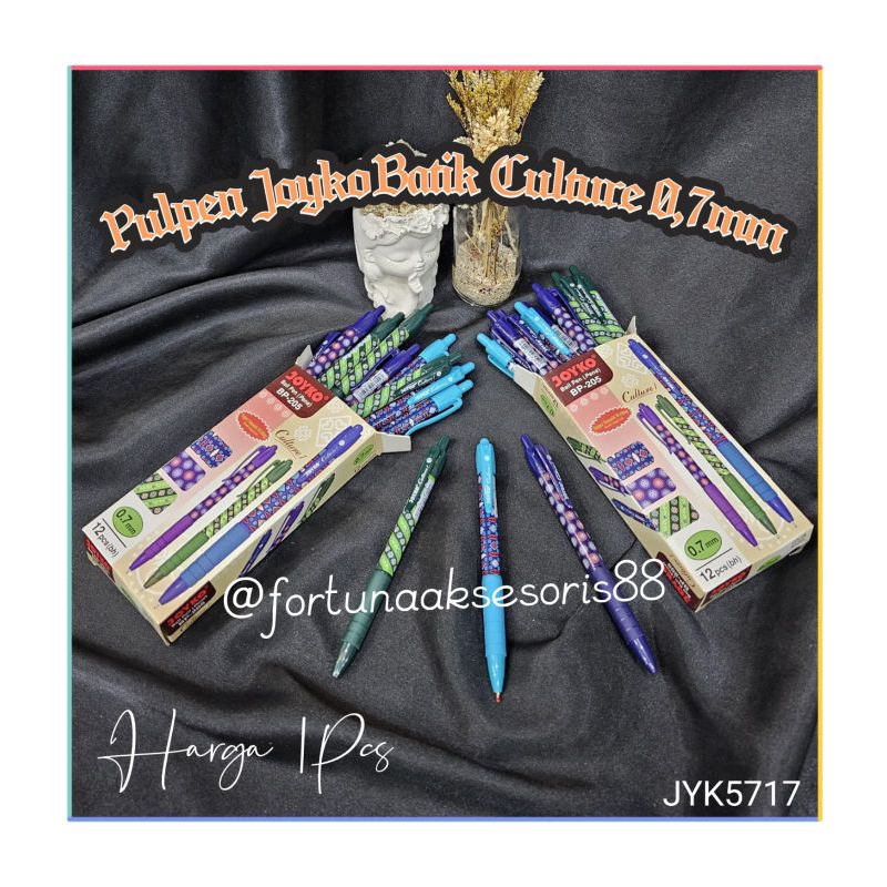

PULPEN JOYKO CULTURE BP-205 / PEN CETEK JOYKO BATIK 0,7MM / PENA KLIK JOYKO BATIK / BALL PEN JOYKO BALLPOINT / JYK5717