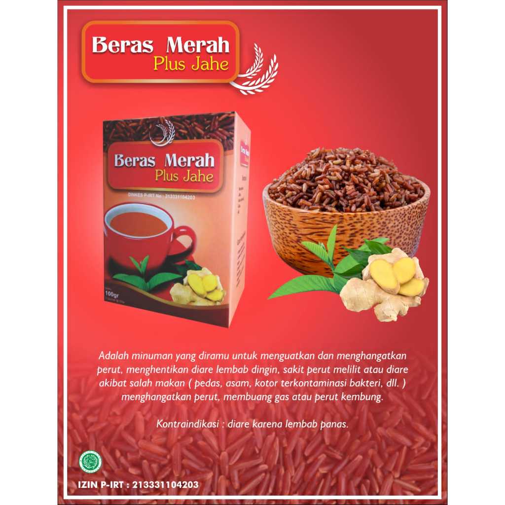 

Beras Merah plus jahe solusi Diare dan perut kembung