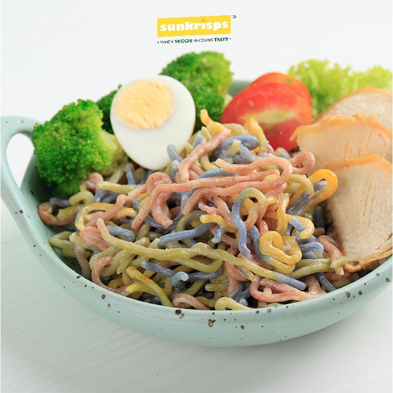 Sunkrips Rainbow Noodle 45gr - Cheese / Mie Sehat Mpasi Anak / Makanan Sehat-2