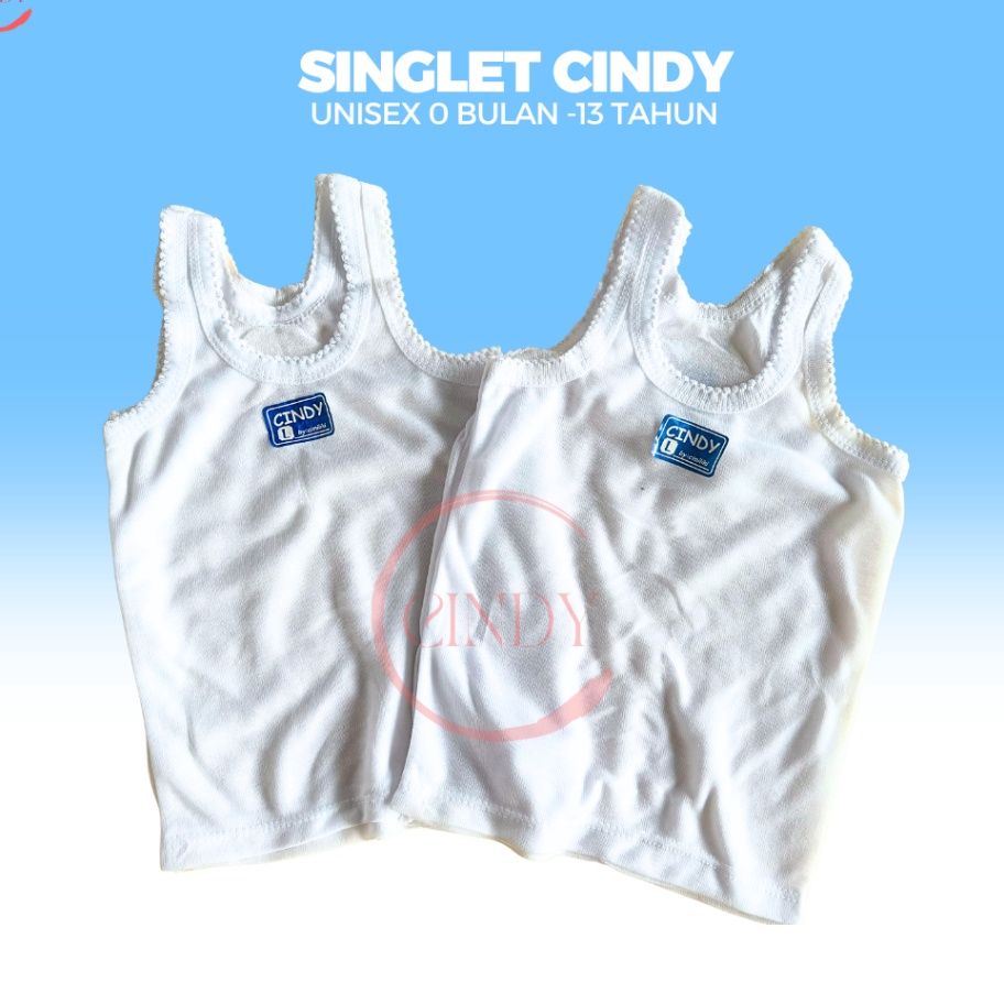Banyak Peminat 1 Lusin Singlet Kaos Dalam anak Cindy laki laki umur  perempuan bayi  13 tahun  Kaos 