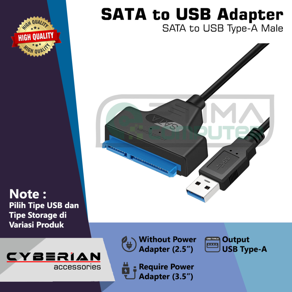SATA to USB Type-A Adapter