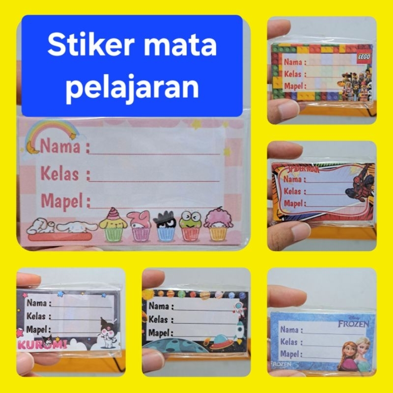 

MS | 20 pcs stiker mapel mata pelajaran / stiker buku murid / stiker buku pelajaran / stiker nama buku