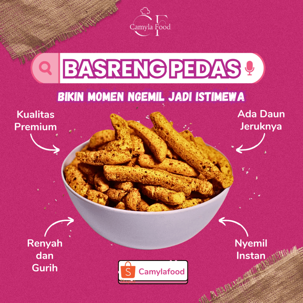 

Basreng Pedas Daun Jeruk 125 gr - Basreng Camylafood