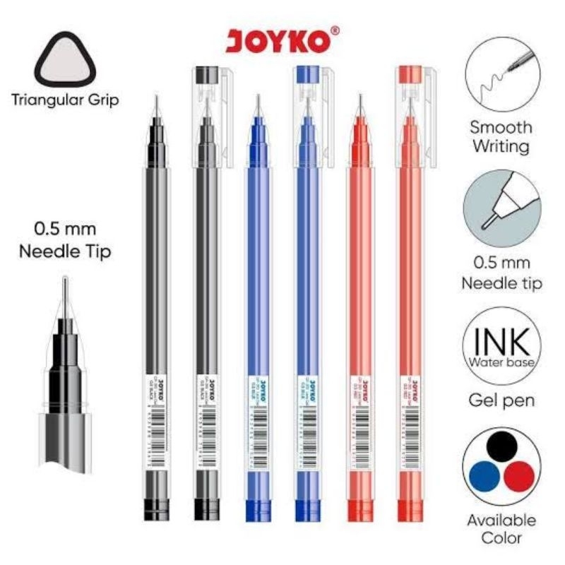 

[LUSIN / 12PCS] BALLPOINT JOYKO GP-393 LEOS GEL 0.5mm / PENA JOYKO CAIR GP393 LEOS GEL