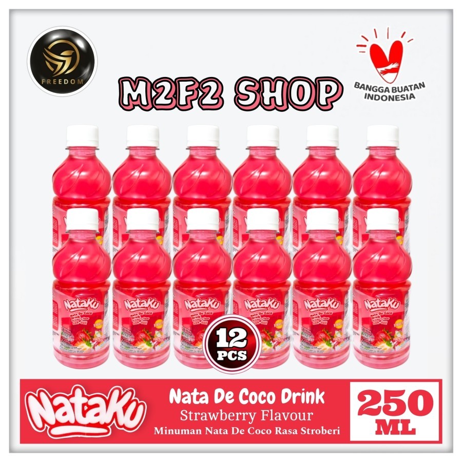 

Nataku Nata De Coco Drink Strawbery Flavor | Rasa Stroberi Botol Pet - 250 ml (Kemasan 12 Pcs)