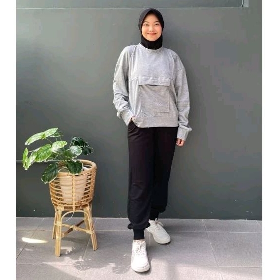 Stelan Trening Olahraga Muslim Wanita Training Olga Lezahrasignature Baju Setelan Gym Jogging Senam 