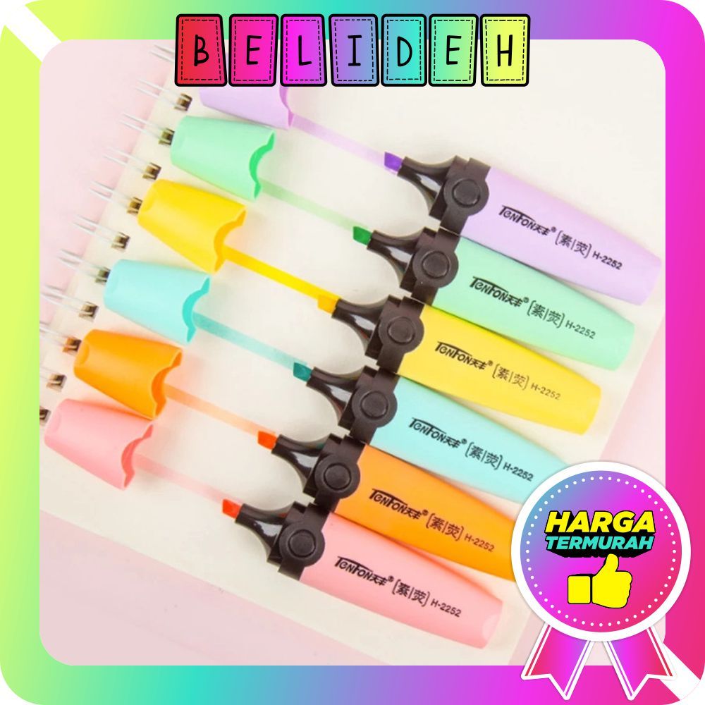 

☛BELIDEH☚ Highlighter Pen Highlighter Pastel Colour Pen Journal Marker Pen Alat Tulis Replacement Penanda Warna S016