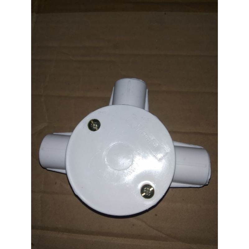 T Dus Putih- Cabang 3 / T Dus Sambungan Pipa Kabel Listrik 20mm