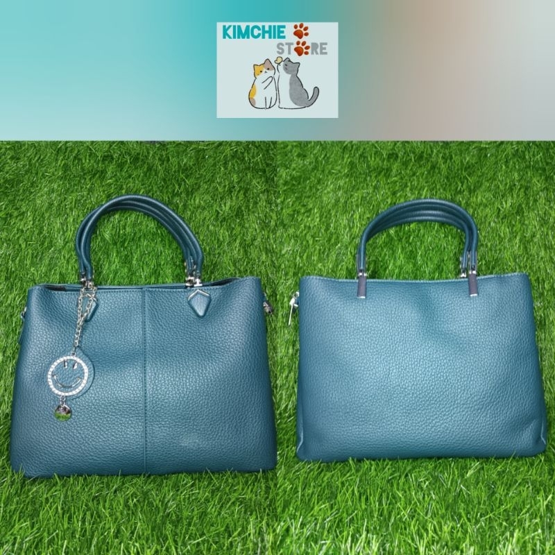 TAS SELEMPANG WANITA 2 IN 1 TAOLEYU BLUE (preloved) real pict