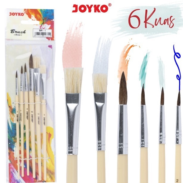 

12 Set Kuas Lukis Set BR1