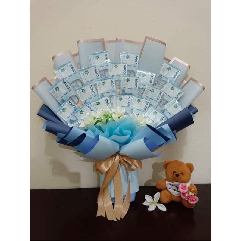 Buket Uang + Bunga