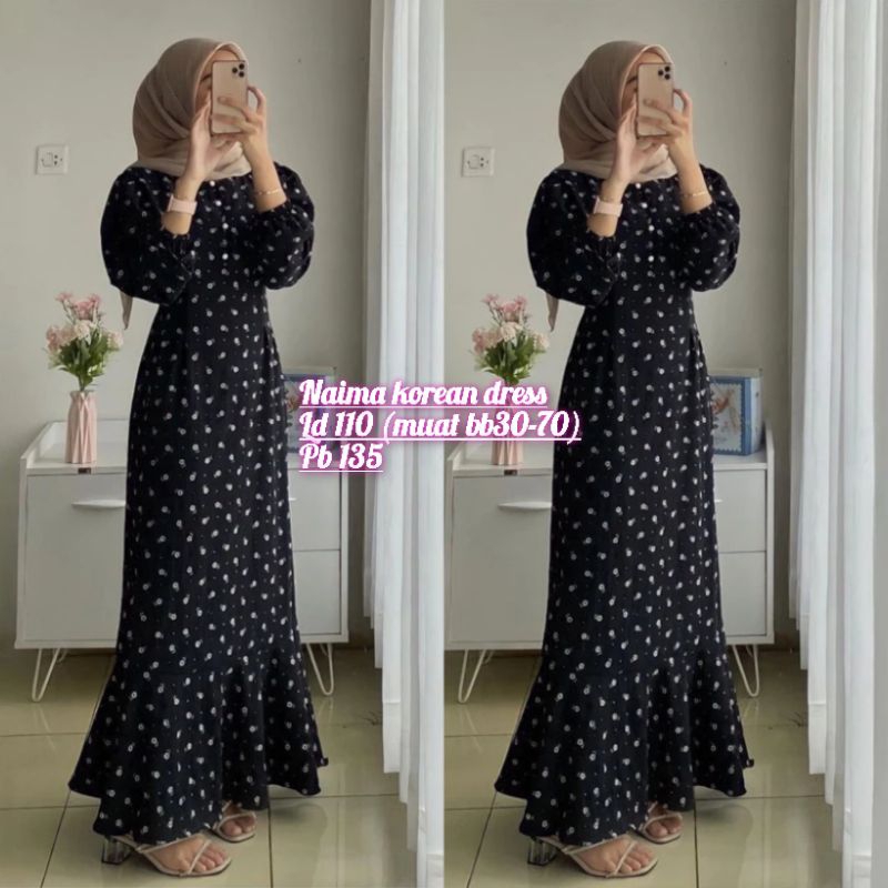 Naima korean dress (Bisa Nego sewajarnya)